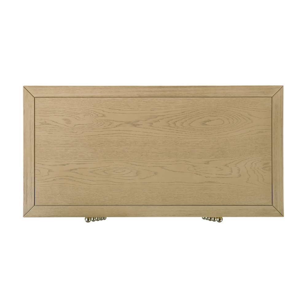 Nora 36 in. W Rectangular Wood 5 Drawer Tall Dresser, Light Brown. Picture 8