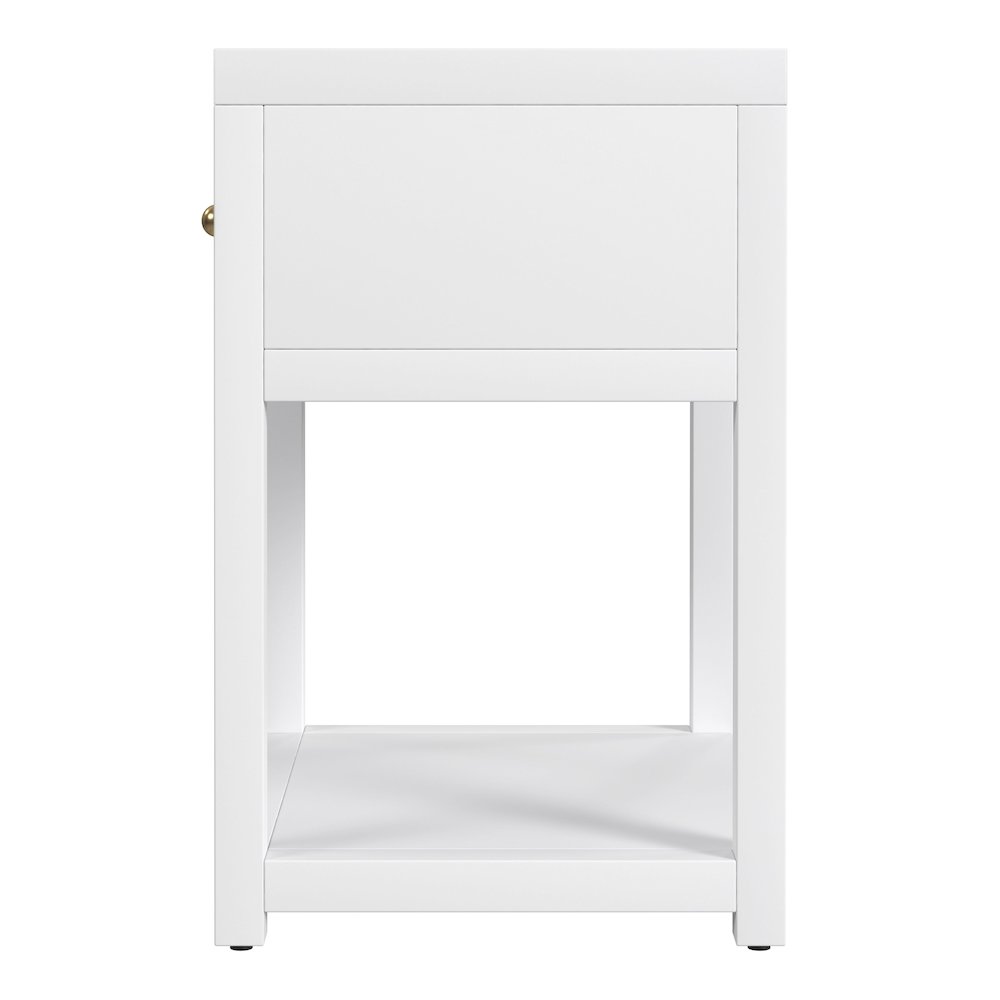 21 in. W Rectangular Wood 1 Drawer Small Nightstand with Lower Open Shelf. Picture 5