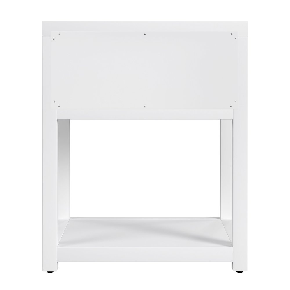 21 in. W Rectangular Wood 1 Drawer Small Nightstand with Lower Open Shelf. Picture 6