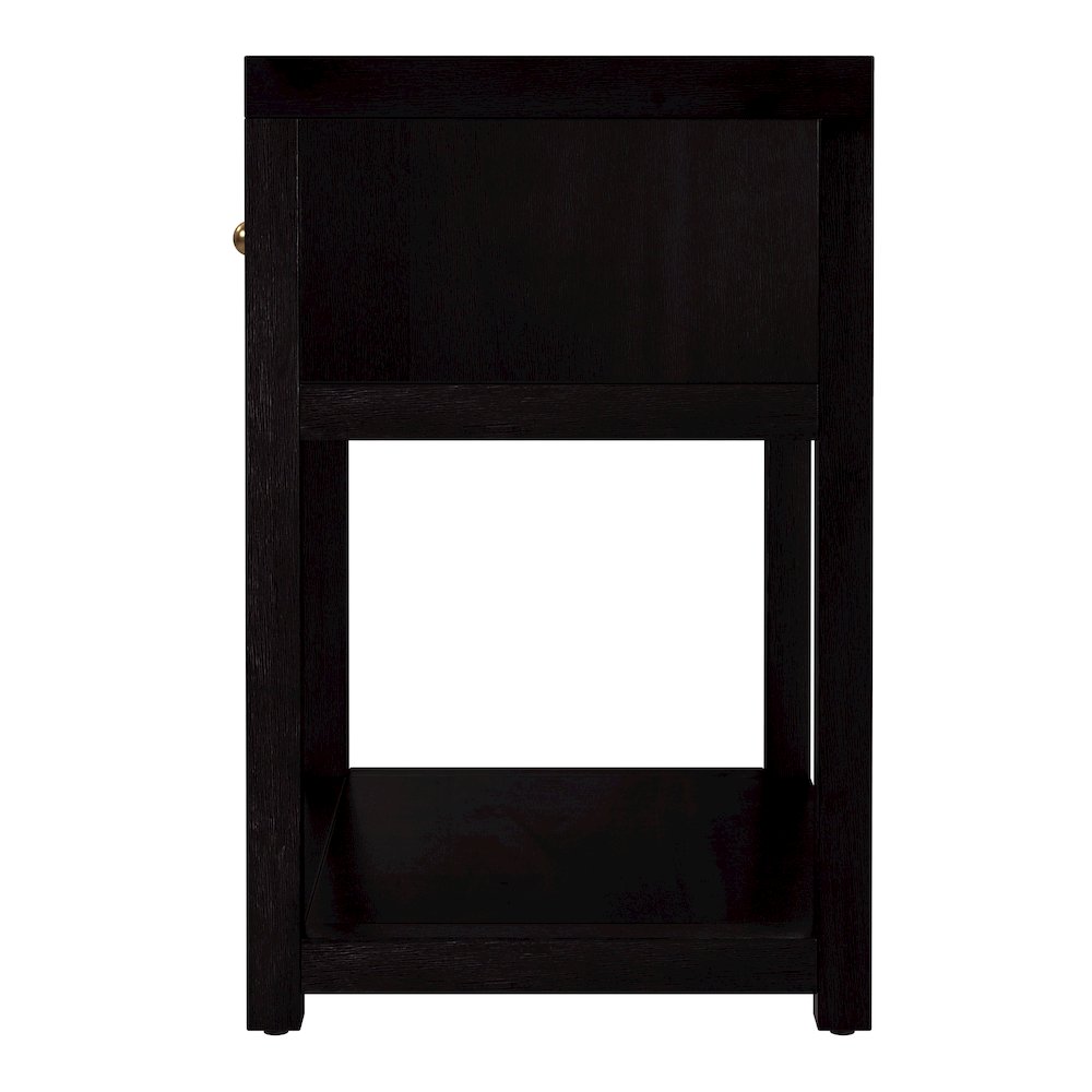 21 in. W Rectangular Wood 1 Drawer Small Nightstand with Lower Open Shelf. Picture 5