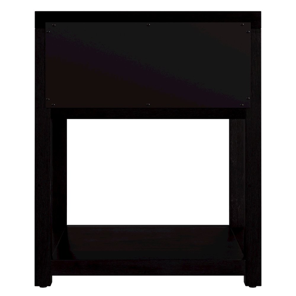 21 in. W Rectangular Wood 1 Drawer Small Nightstand with Lower Open Shelf. Picture 6