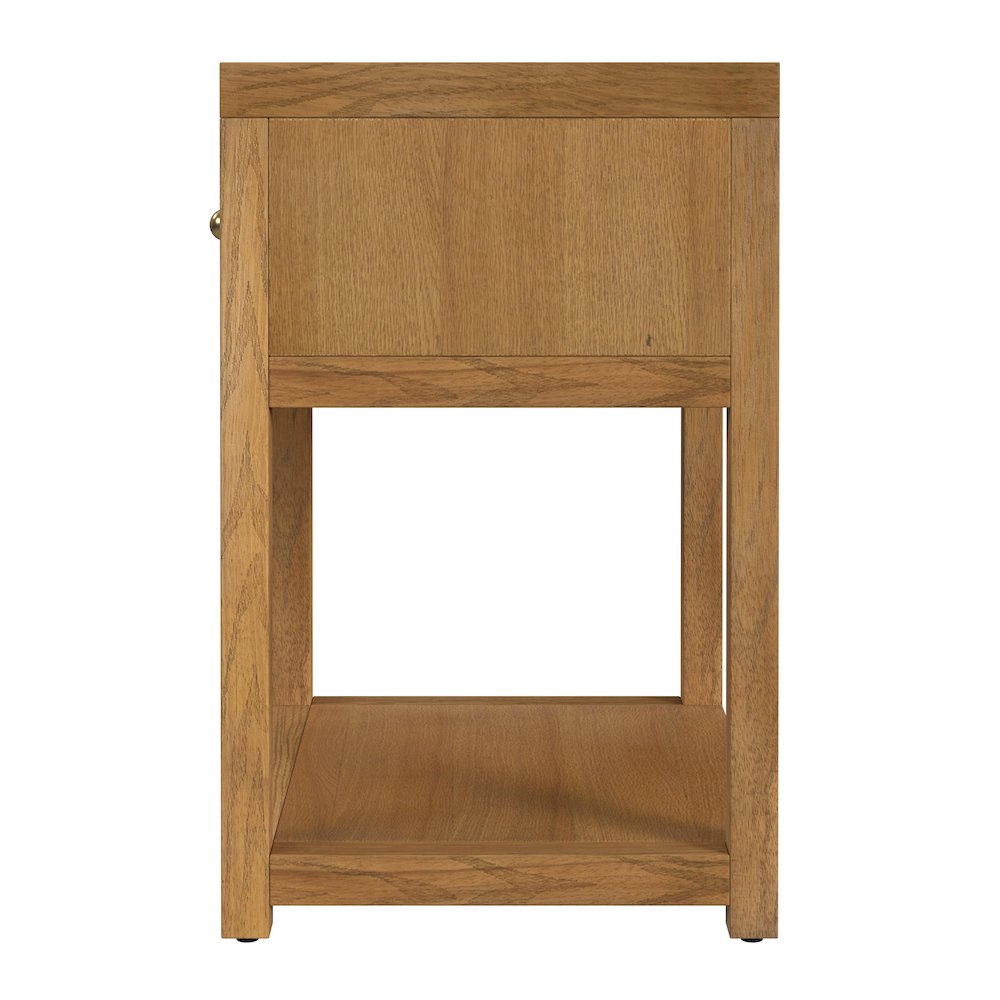 21 in. W Rectangular Wood 1 Drawer Small Nightstand with Lower Open Shelf. Picture 5