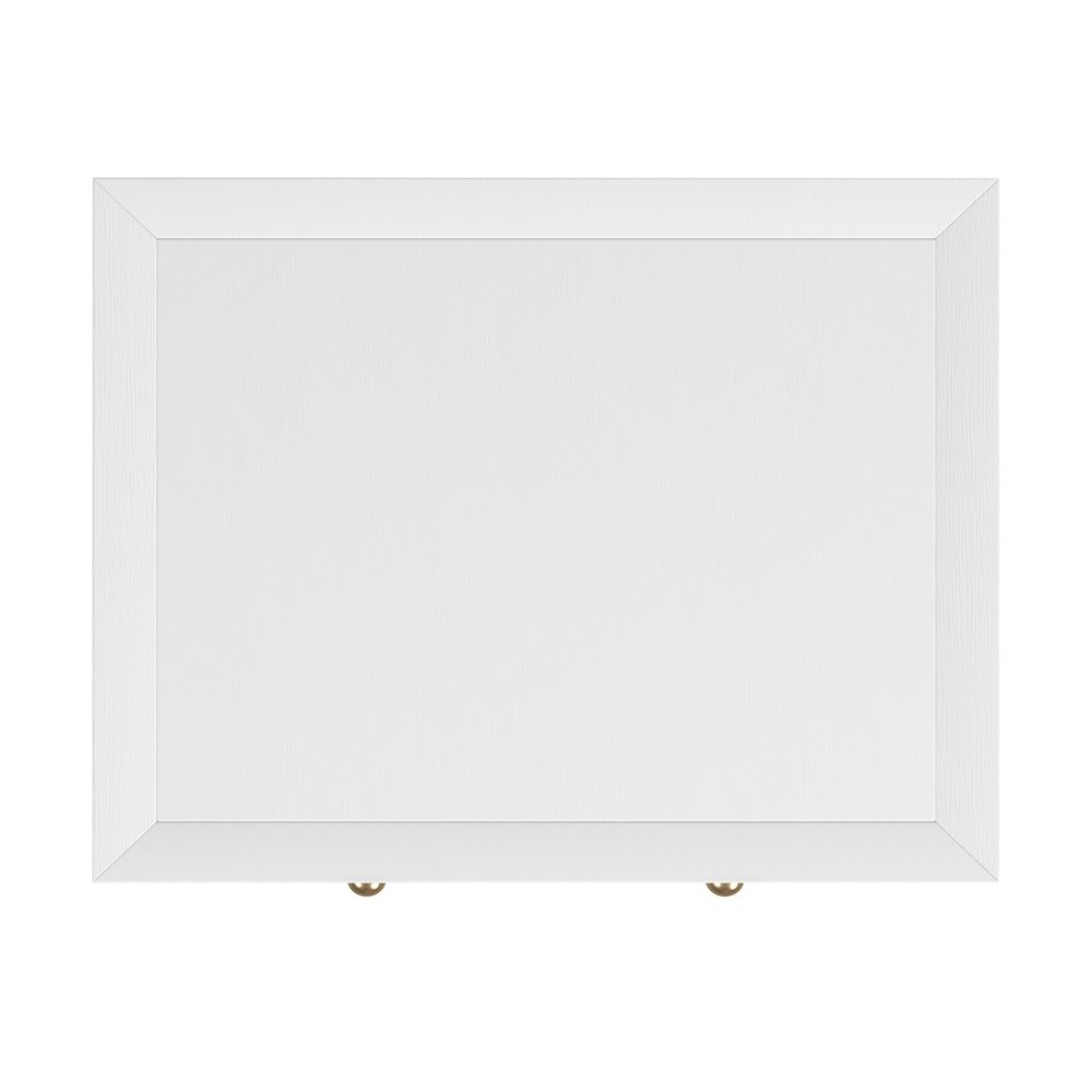Nora 21 in. W Wood 1 Drawer Small Nightstand with Shelf, White. Picture 7