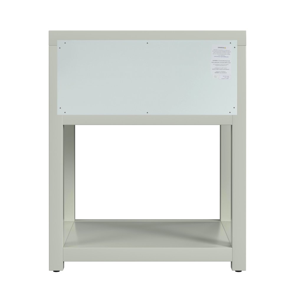 Nora 21 in. W Wood 1 Drawer Small Nightstand with Shelf, Sage Green. Picture 6