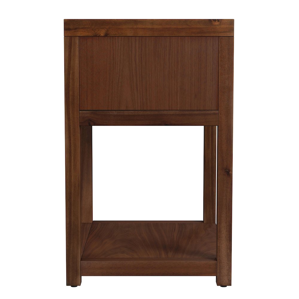 21 in. W Rectangular Wood 1 Drawer Small Nightstand with Lower Open Shelf. Picture 5