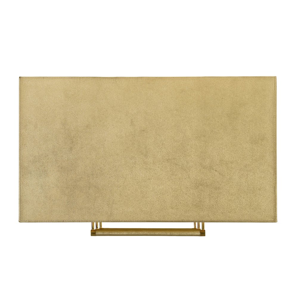Medera 28 in. W Rectangular 3 Drawer Accent Chest, Gold. Picture 7
