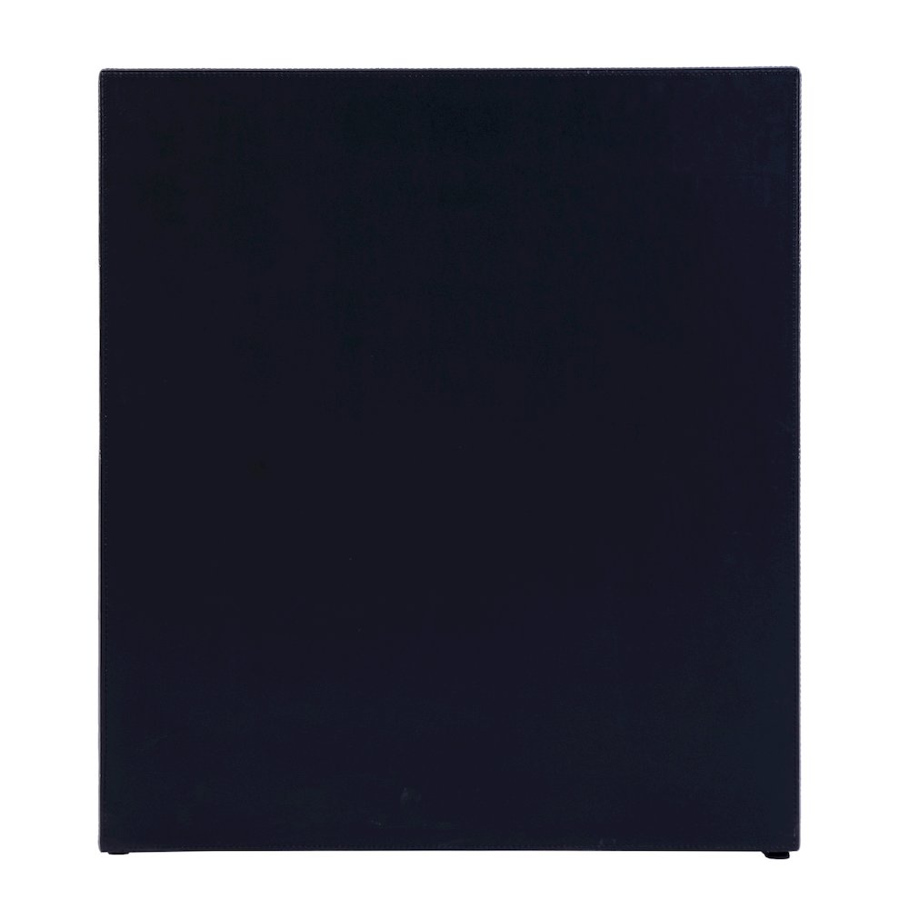 Allman 24 in. W Wood and Leather 1 Drawer Nightstand, Silver. Picture 5