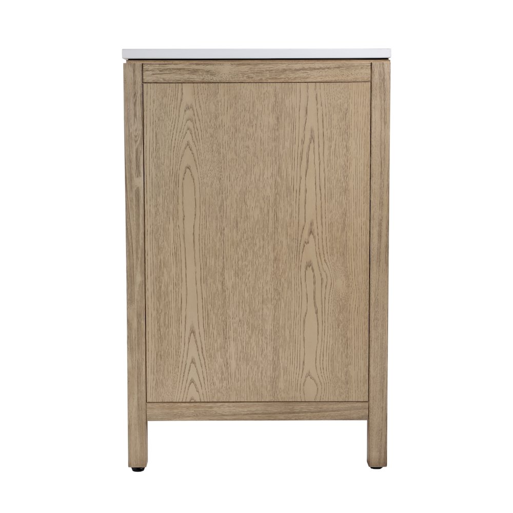 Nora 36 in W Quartz Top Single Sink Bathroom Vanity Set, Light Brown. Picture 7