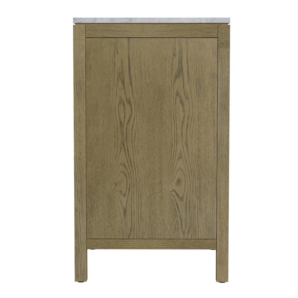 Nora 48 in. W Quartz Single Sink Bathroom Vanity Set, Light Brown. Picture 5