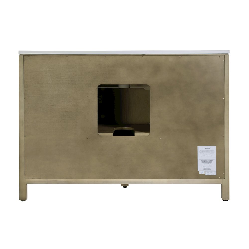 Nora 48 in. W Quartz Single Sink Bathroom Vanity Set, Light Brown. Picture 6