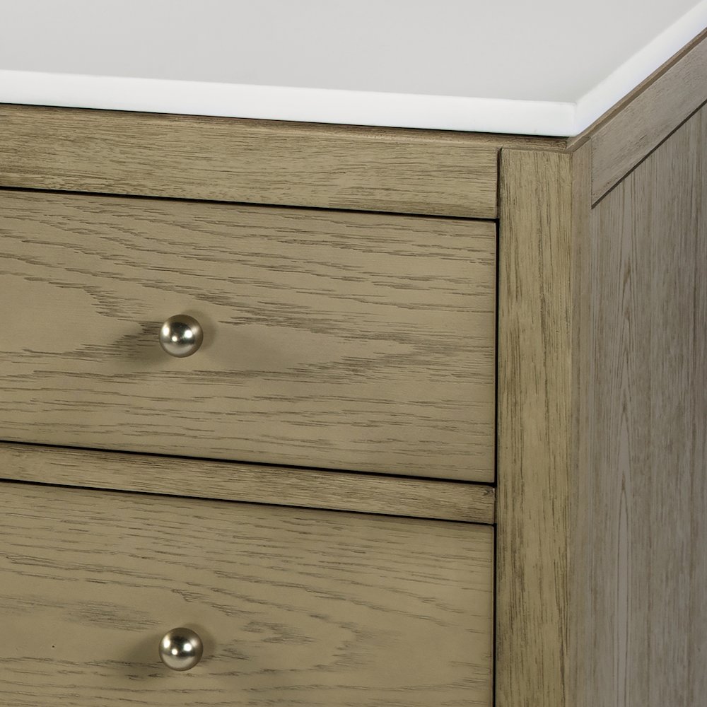 Nora 48 in. W Quartz Single Sink Bathroom Vanity Set, Light Brown. Picture 8