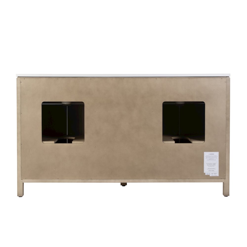 Nora 60 in. W Quartz Single Sink Bathroom Vanity Set, Light Brown. Picture 8