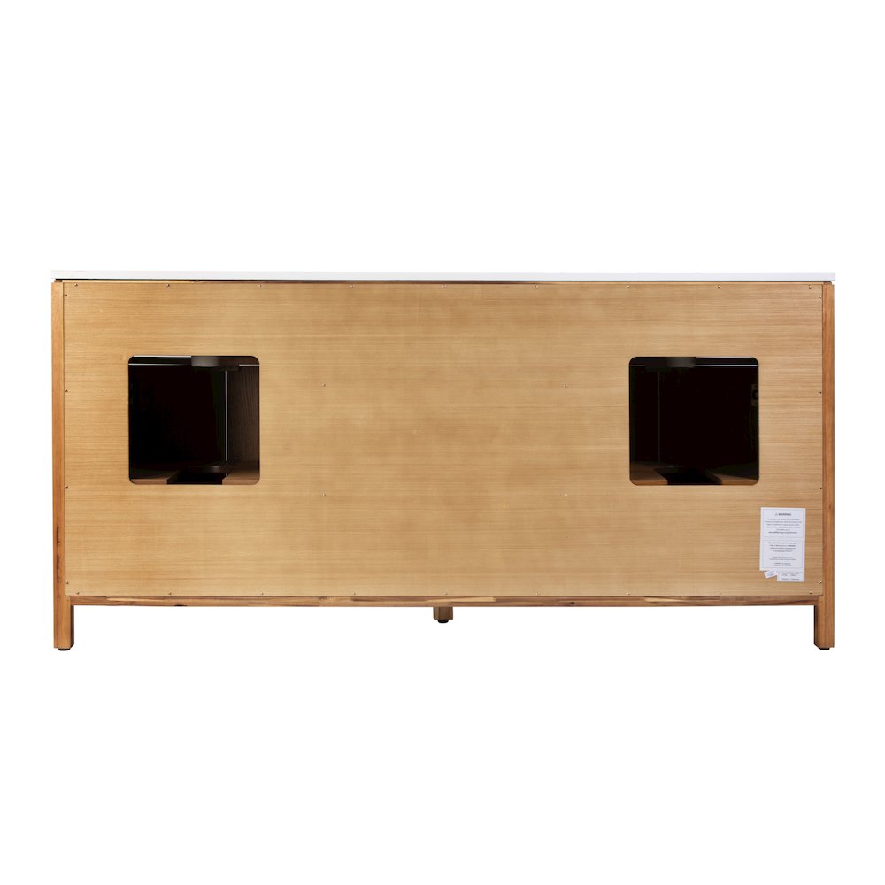 Nora 72 in. W Quartz Double Sink Bathroom Vanity Set, Natural. Picture 8