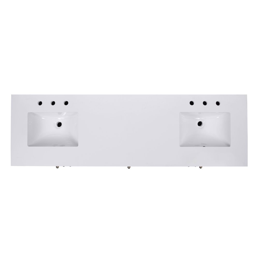Nora 72 in. W Quartz Double Sink Bathroom Vanity Set, Natural. Picture 9