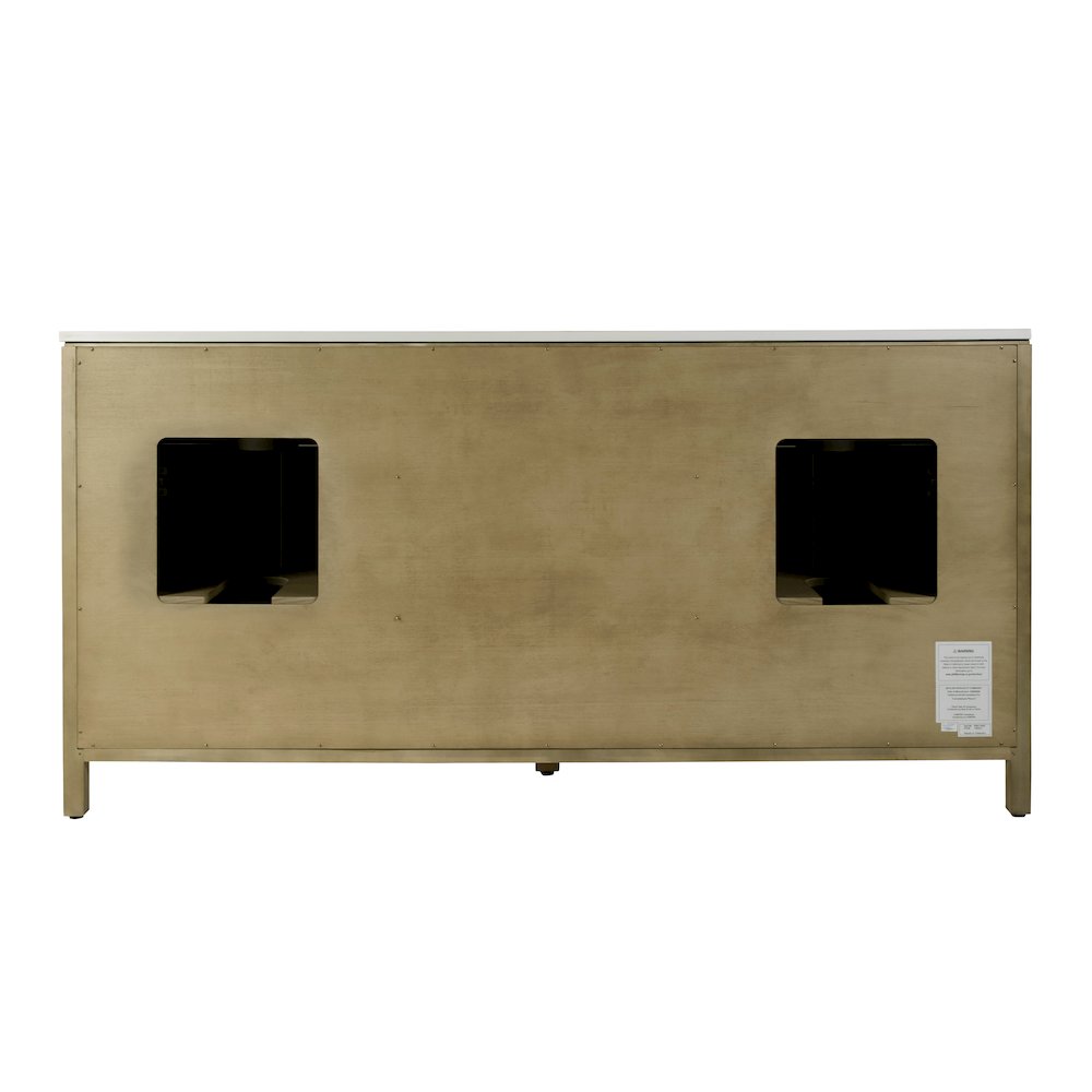 Nora 72 in. W Quartz Double Sink Bathroom Vanity Set, Light Brown. Picture 6