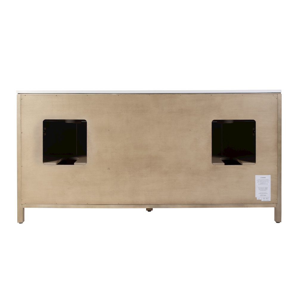 Nora 72 in. W Quartz Double Sink Bathroom Vanity Set, Light Brown. Picture 8