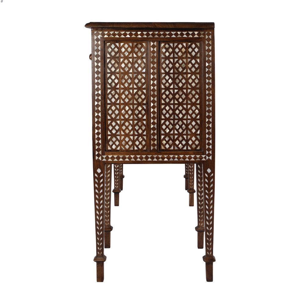 Manali 60 in. W Mother of Pearl and Wood Console Table, Brown. Picture 7