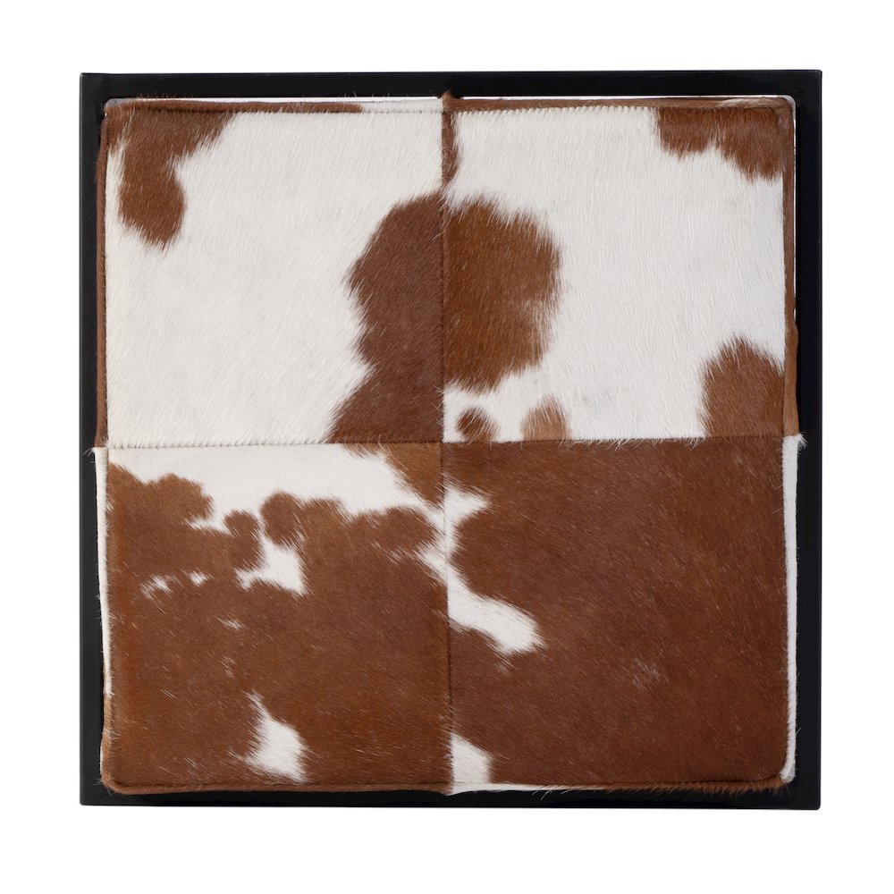 Stinson 26.5" Seat Height Hair on Hide Counter Stool, Black, Brown. Picture 5