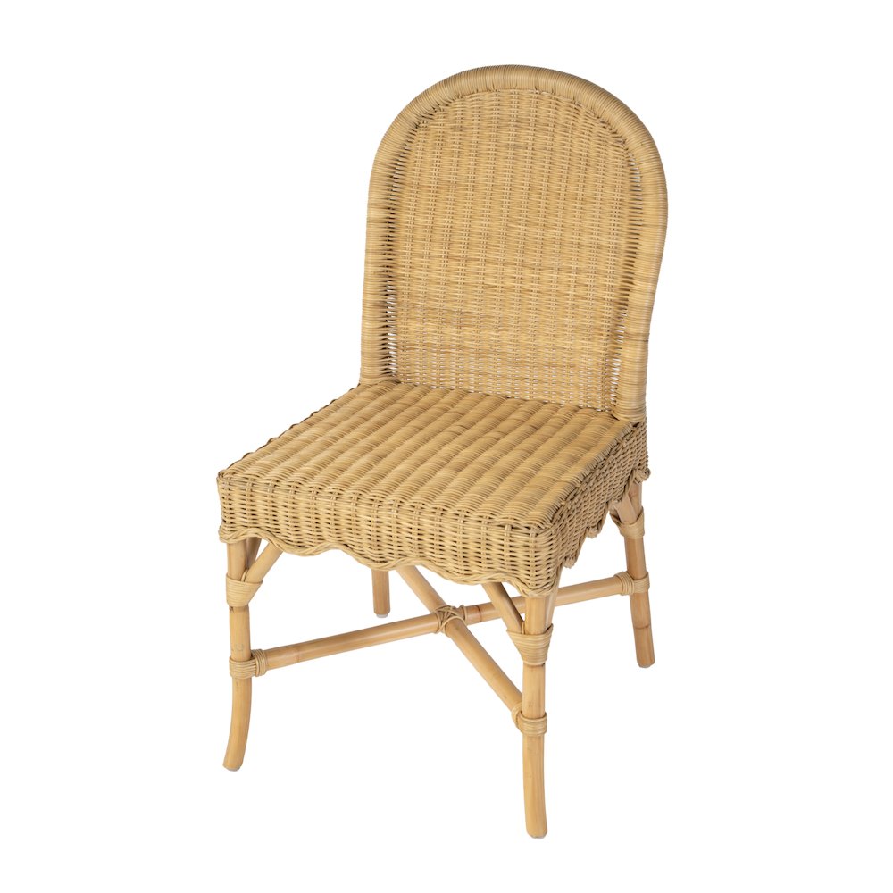 Bonita 18.5 in. Seat Height Rattan Dining Side Chair, Natural. Picture 1