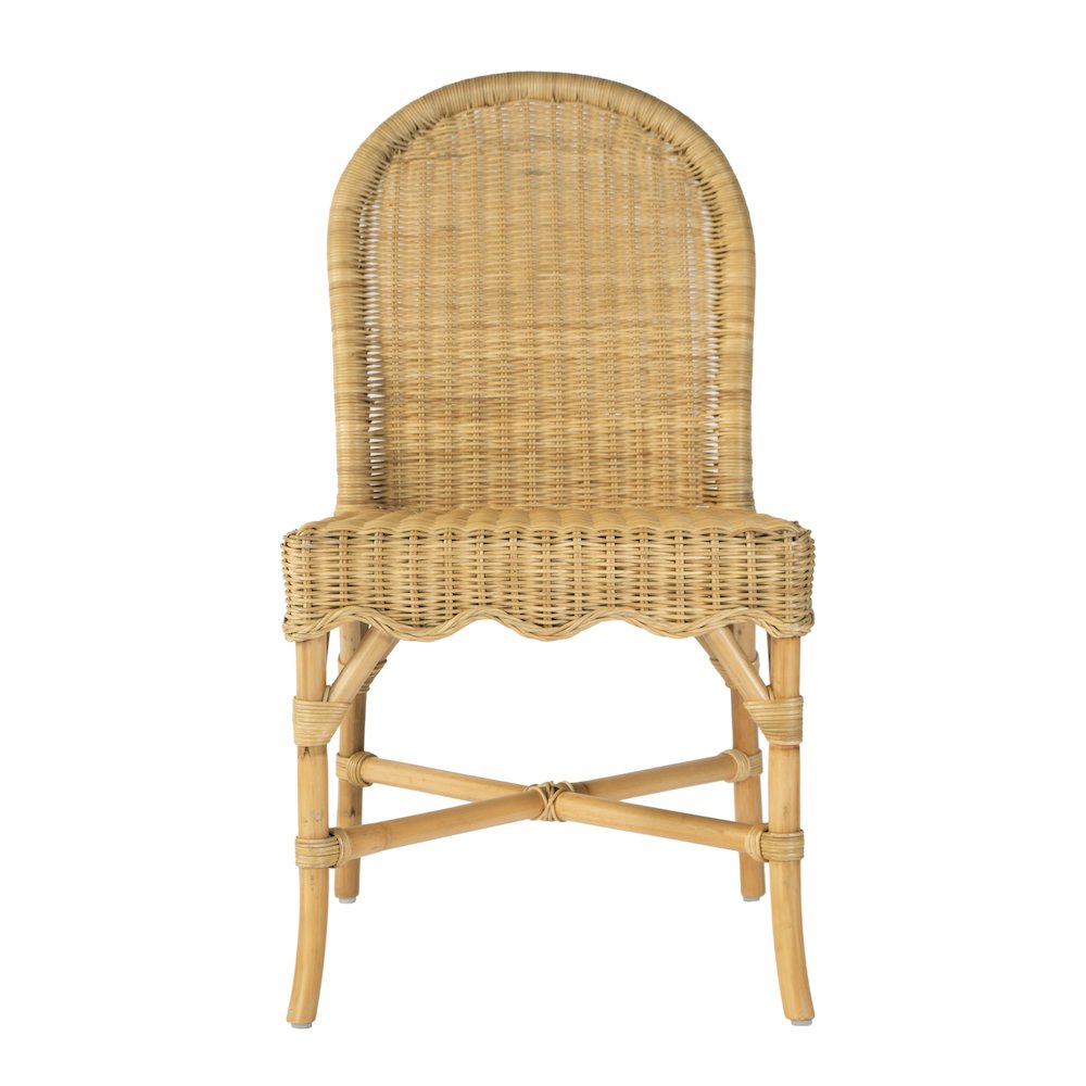 Bonita 18.5 in. Seat Height Rattan Dining Side Chair, Natural. Picture 5