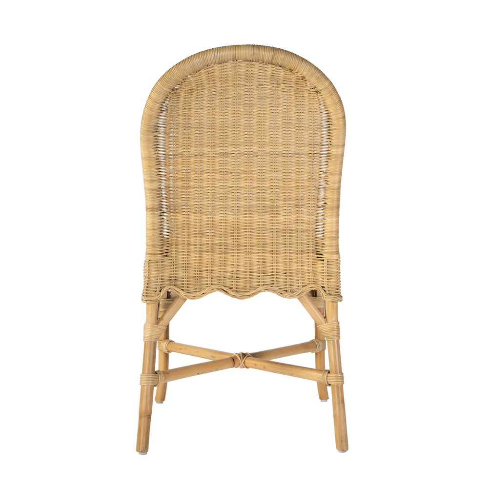Bonita 18.5 in. Seat Height Rattan Dining Side Chair, Natural. Picture 7