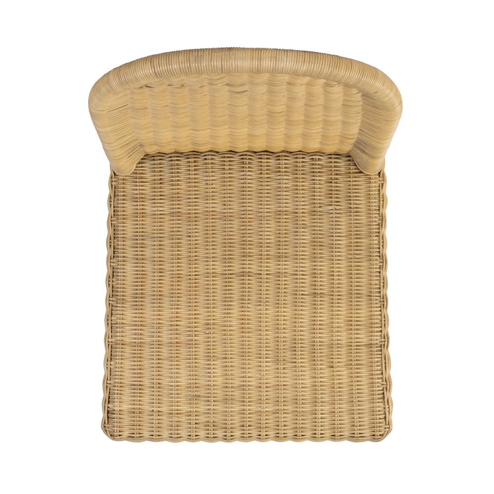 Bonita 18.5 in. Seat Height Rattan Dining Side Chair, Natural. Picture 8