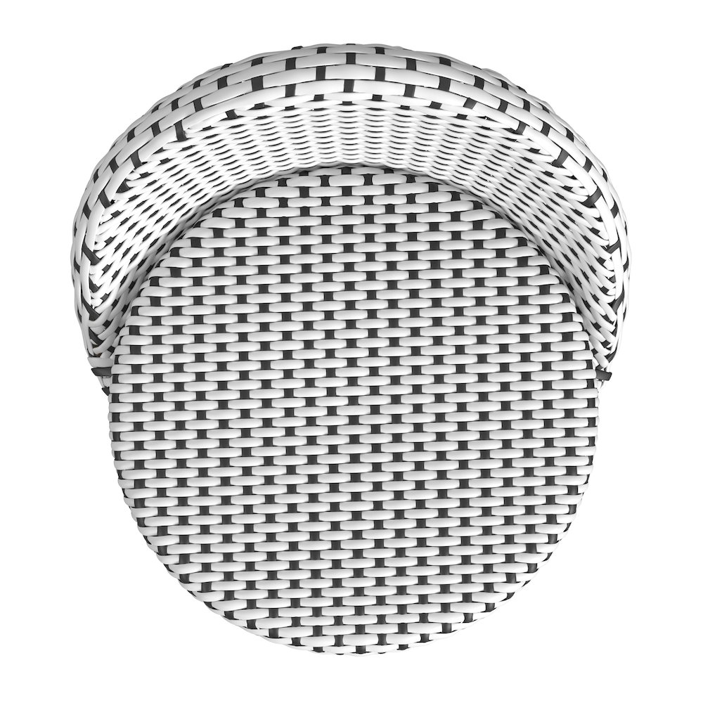 Inez 24 in. Seat Height Rattan Low Back Counter Stool, Black. Picture 7