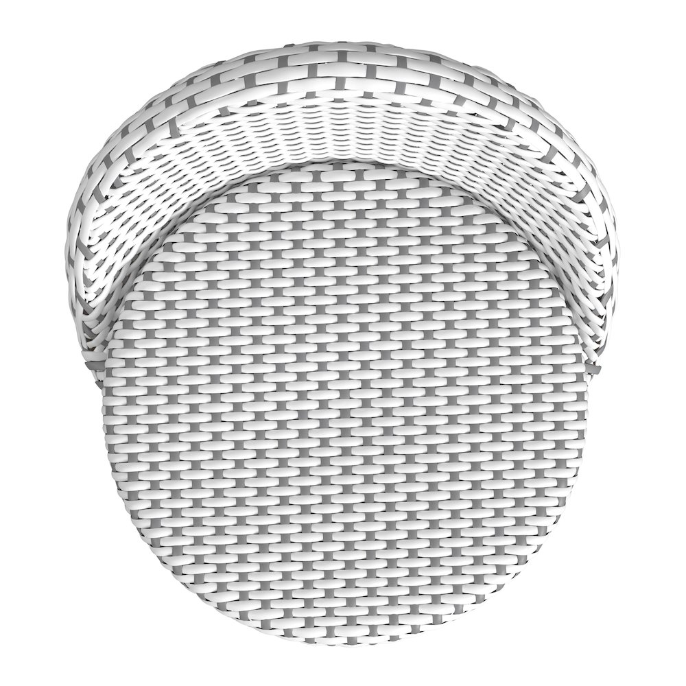 Inez 24 in. Seat Height Rattan Low Back Counter Stool, Gray. Picture 7