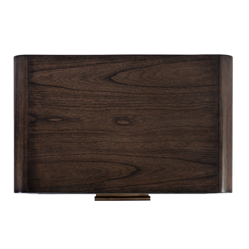 Keenan 28 in. W Rectangular Wood 2 Drawer Nightstand, Dark Brown. Picture 9