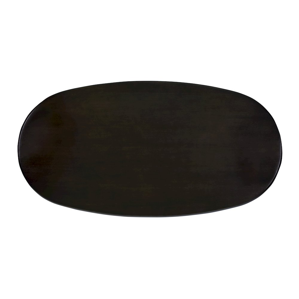 Kersten 84 in. W Oval Wood Pedestal Dining Table, Coffee. Picture 7