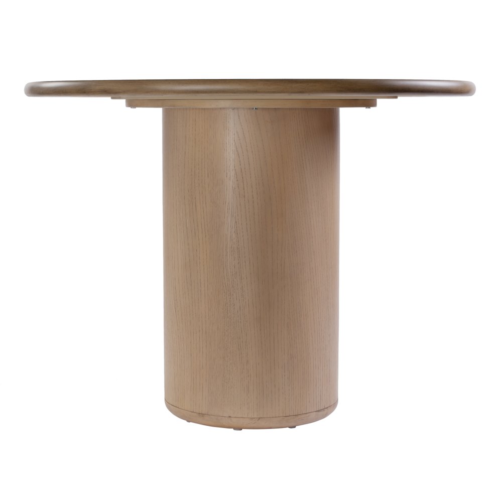 Kersten 84 in. W Oval Wood Pedestal Dining Table, Light Brown. Picture 5