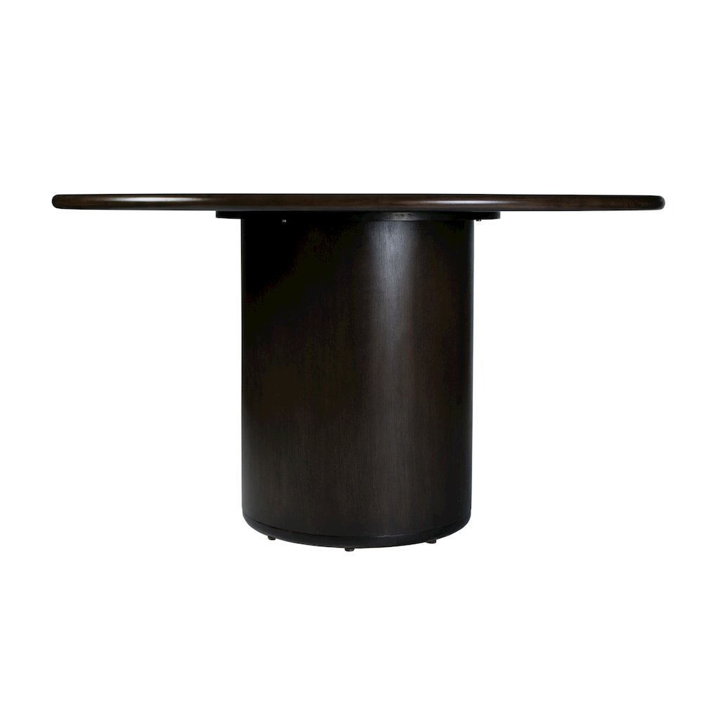 Kersten 54 In. W Round Wood Pedestal Dining Table, Coffee. Picture 4
