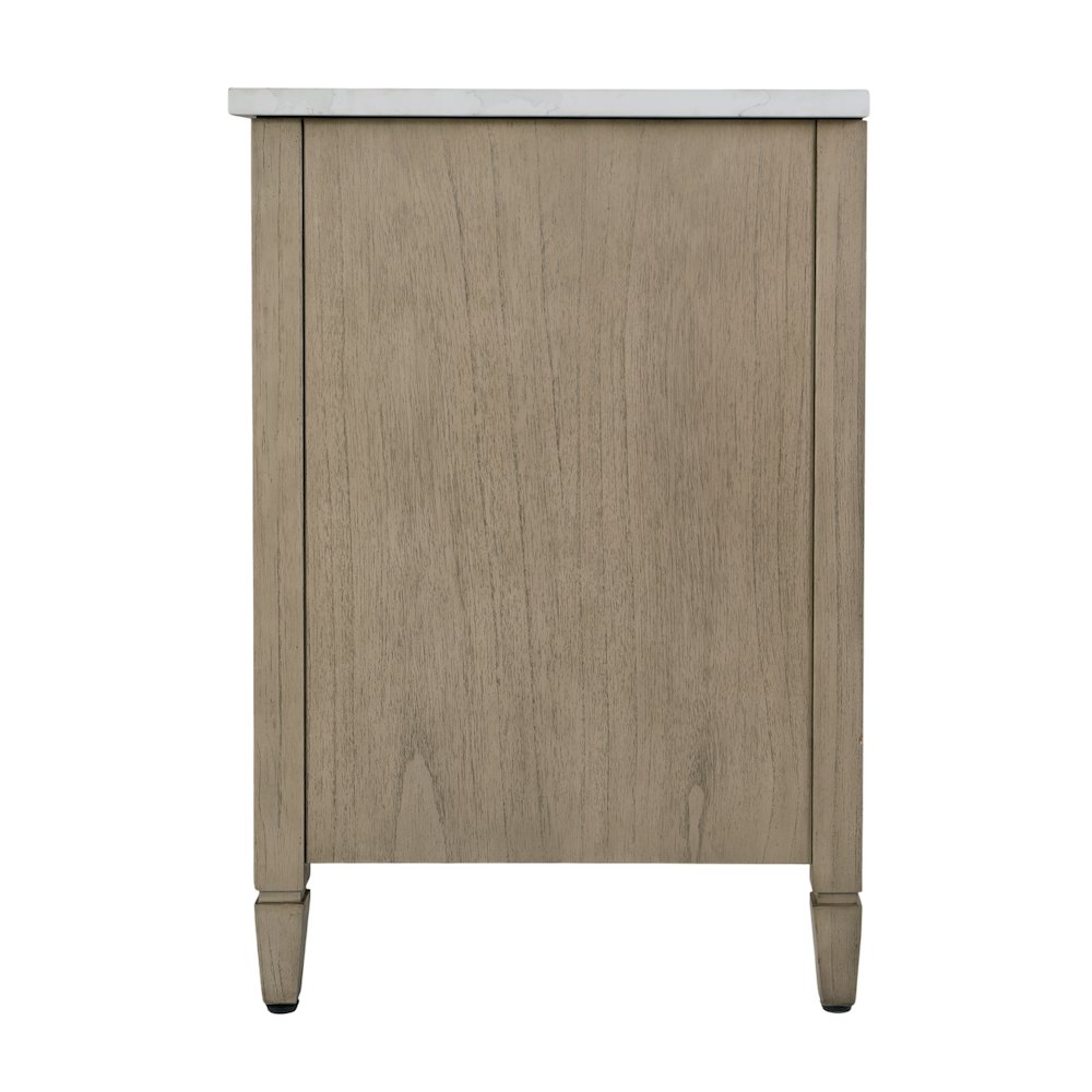 Lagos 48 in W. Quartz Top Single Sink Bathroom Vanity, Beige. Picture 8