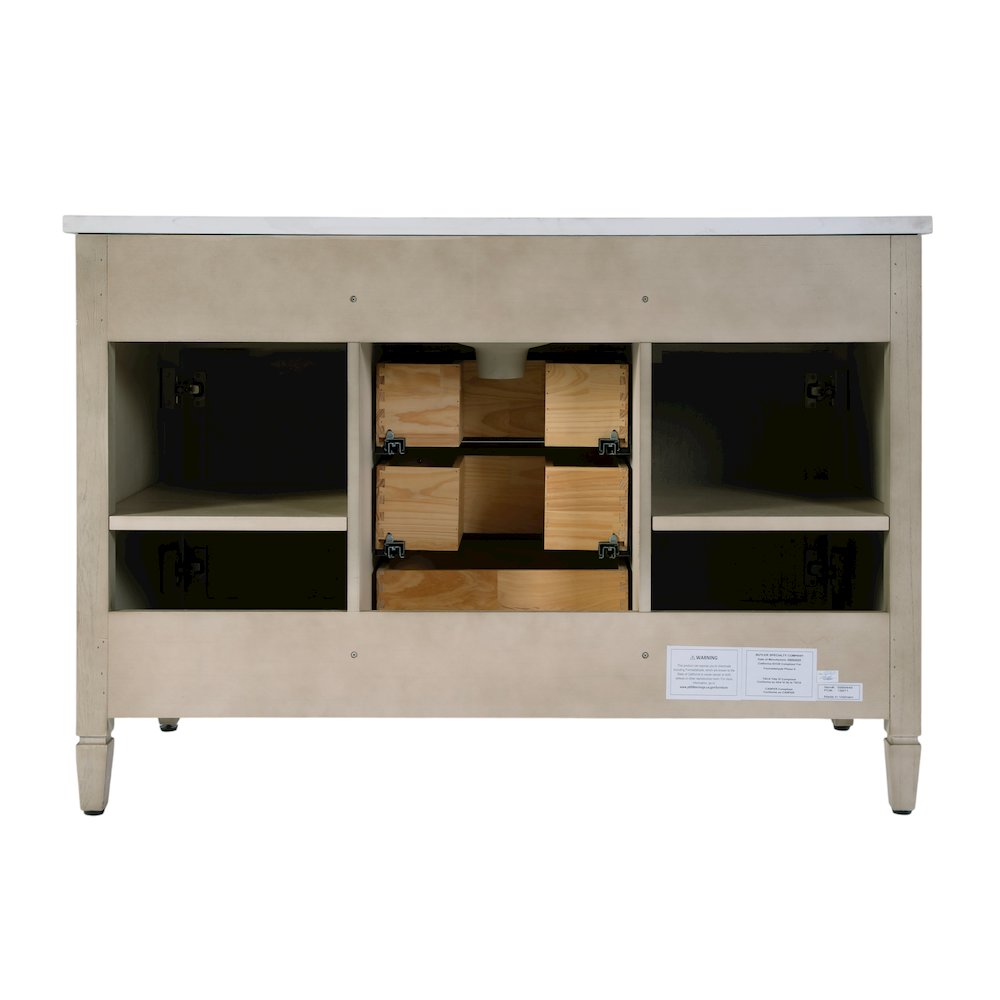 Lagos 48 in W. Quartz Top Single Sink Bathroom Vanity, Beige. Picture 9