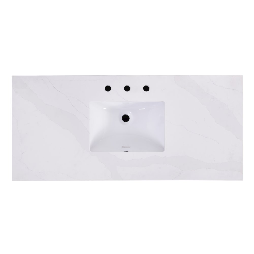 Lagos 48 in W. Quartz Top Single Sink Bathroom Vanity, Beige. Picture 10