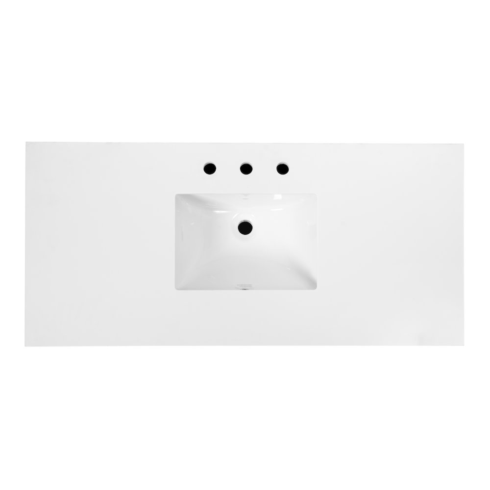 Reece 48 in. W Quartz Top Single Sink Bathroom Vanity, Coffee. Picture 9
