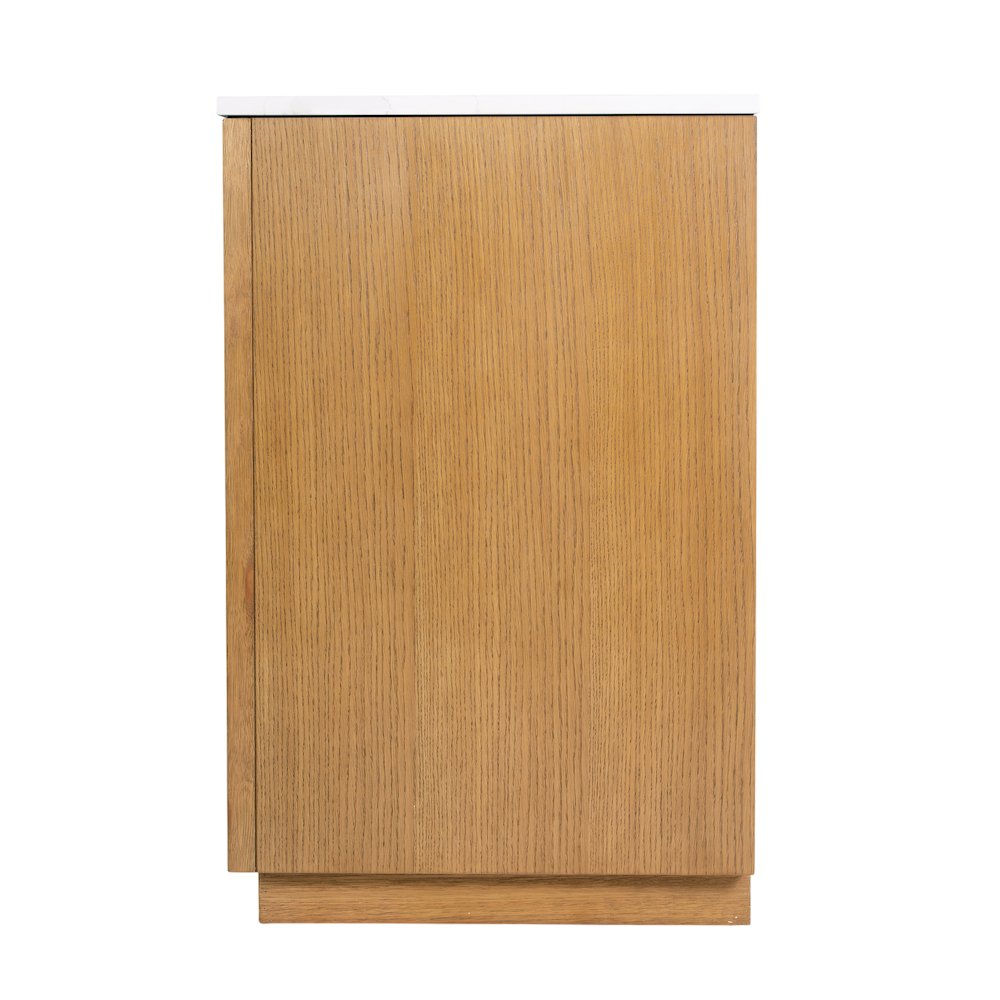 Brady 60 in. W Quartz Top Double Sink Bathroom Vanity, Natural. Picture 7