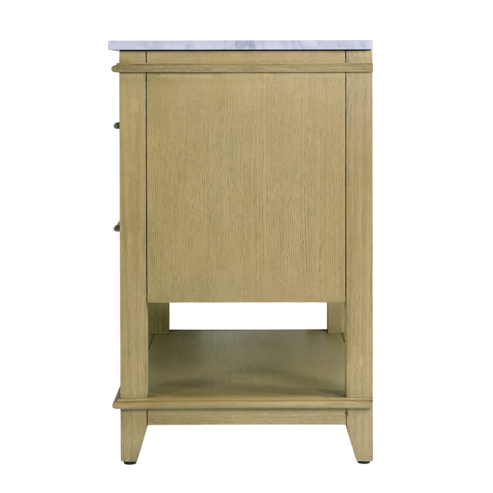 Lois 36 in. W Wood & Marble Single Sink Bathroom Vanity, Light Brown. Picture 6