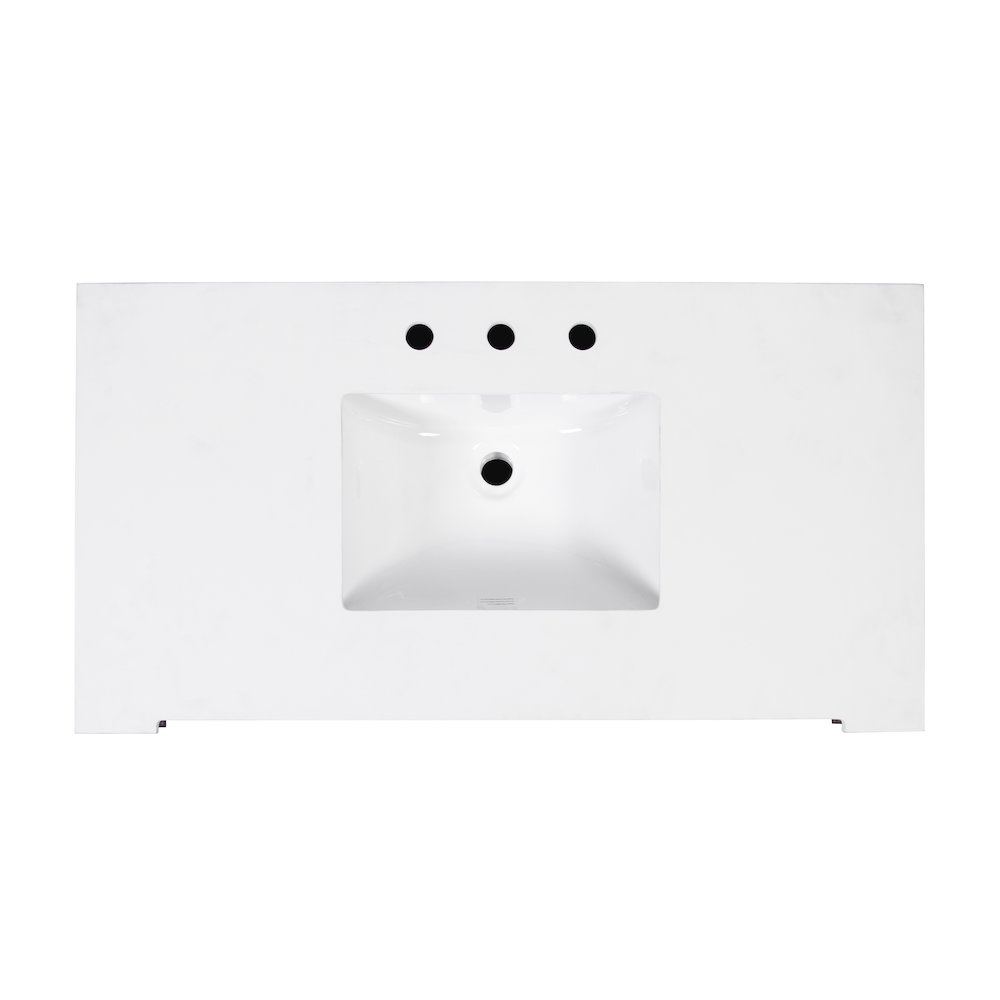 Maurice 42 in. W Wood & Quartz Single Bathroom Vanity, Dark Brown. Picture 8