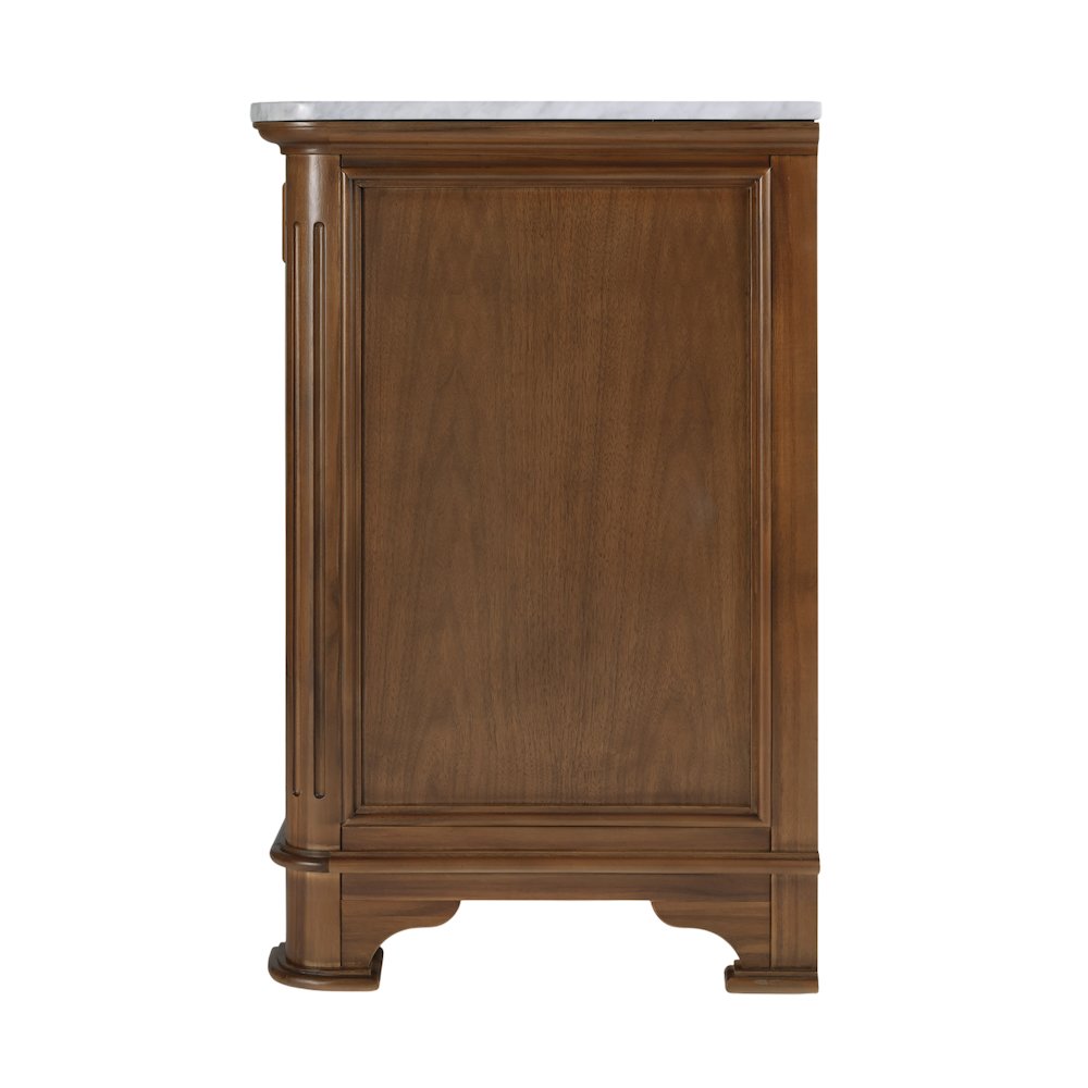 Colorado 48"W Marble Top Single Sink Bathroom Vanity, Walnut. Picture 6