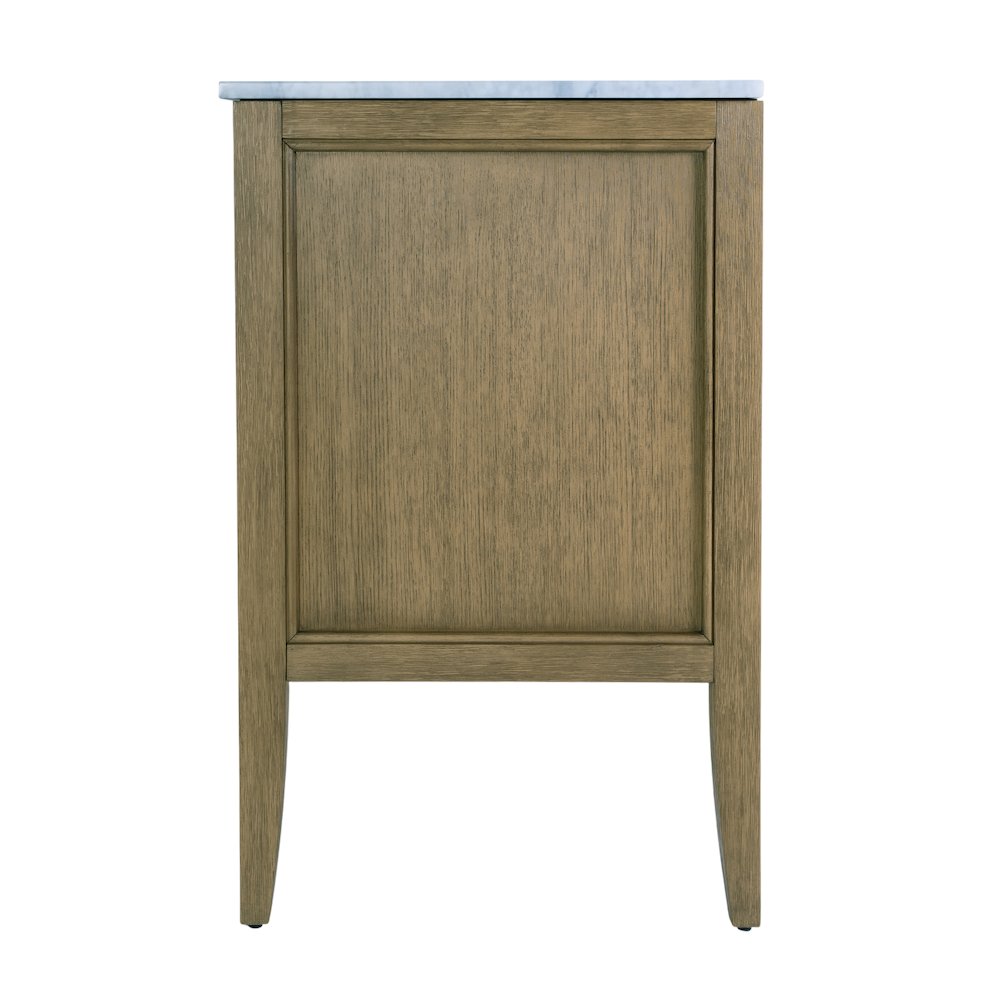 Bristol 60" W Marble Top 4 Drawer Bathroom Vanity, Natural. Picture 6