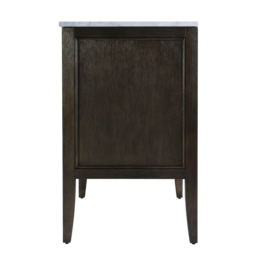 Bristol 36" W Marble Top 1 Drawer Bathroom Vanity, Dark Brown. Picture 6