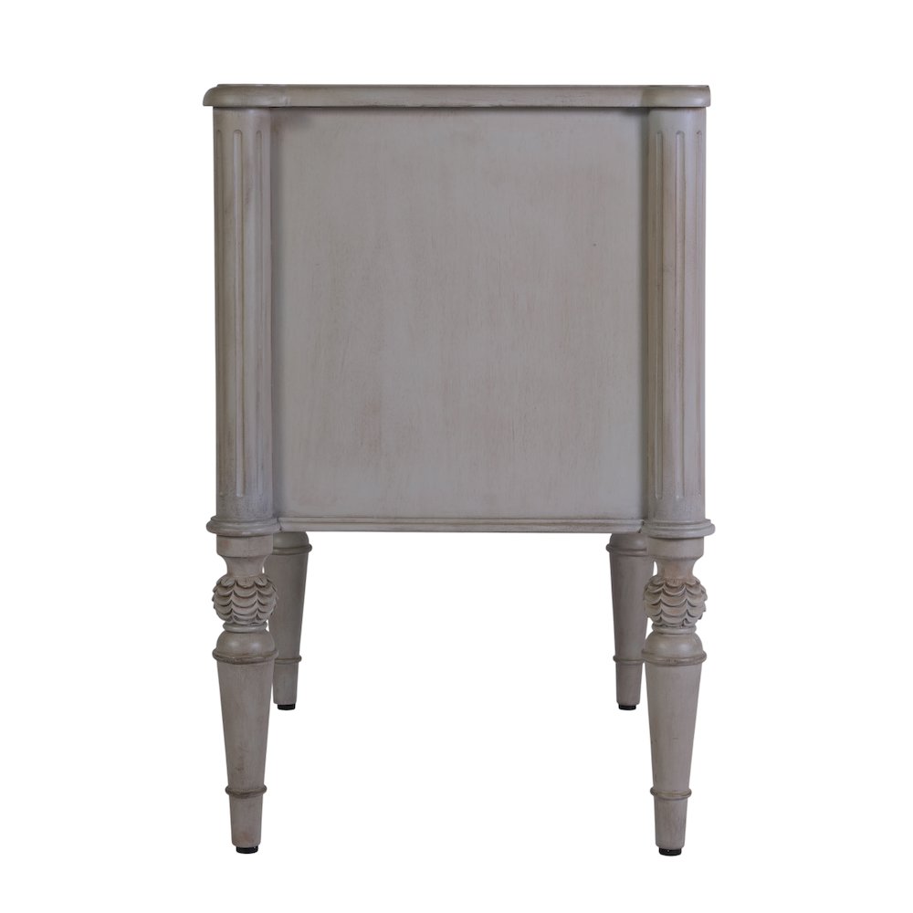 Ginny 25 in. W Rectangular Wood 2 Drawer Accent Chest, Grey. Picture 6