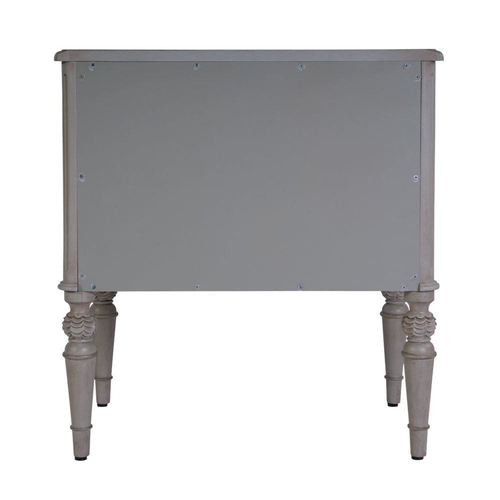 Ginny 25 in. W Rectangular Wood 2 Drawer Accent Chest, Grey. Picture 8