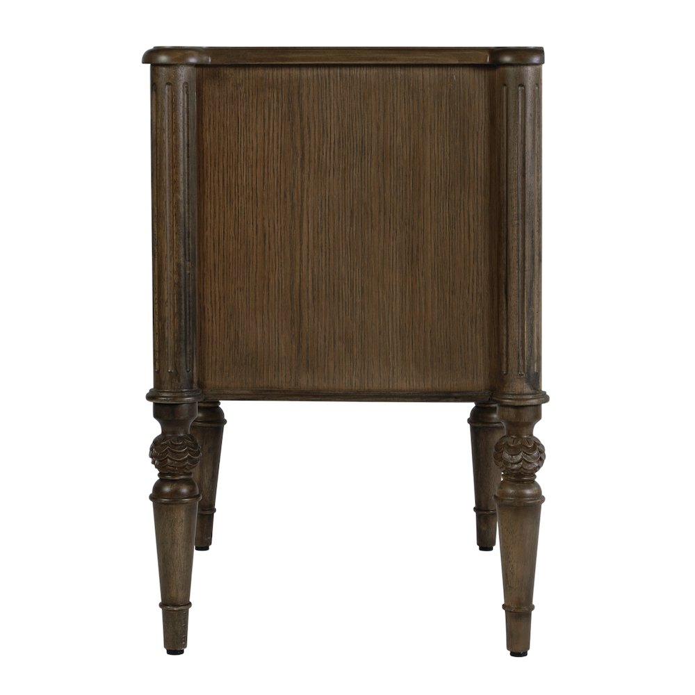 Ginny 25 in. W Rectangular Wood 2 Drawer Accent Chest, Walnut. Picture 6