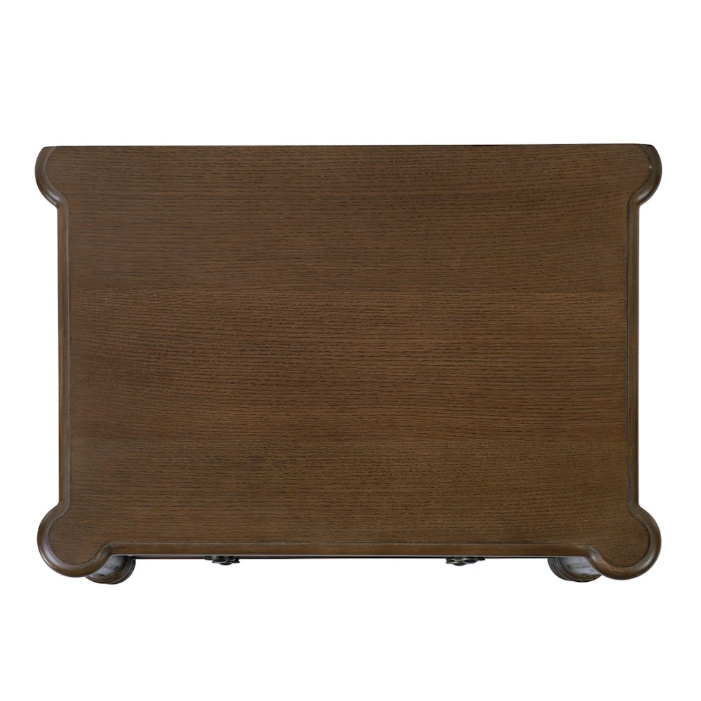 Ginny 25 in. W Rectangular Wood 2 Drawer Accent Chest, Walnut. Picture 9
