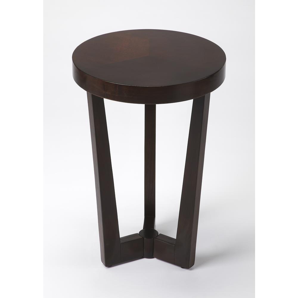 Aphra Merlot Side Table, Dark Brown. Picture 1