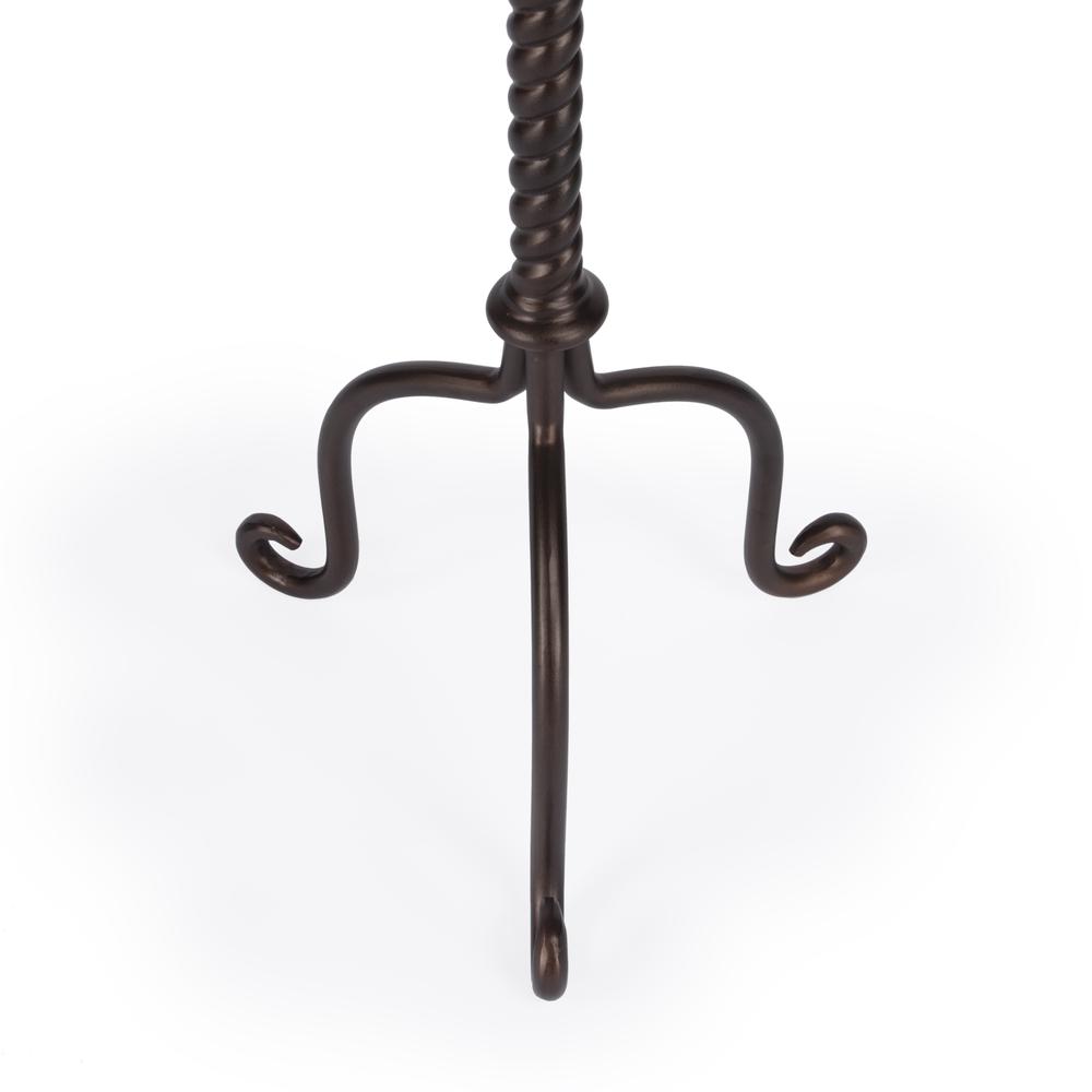 Alma Metal Pedestal  Side Table, Gray. Picture 4