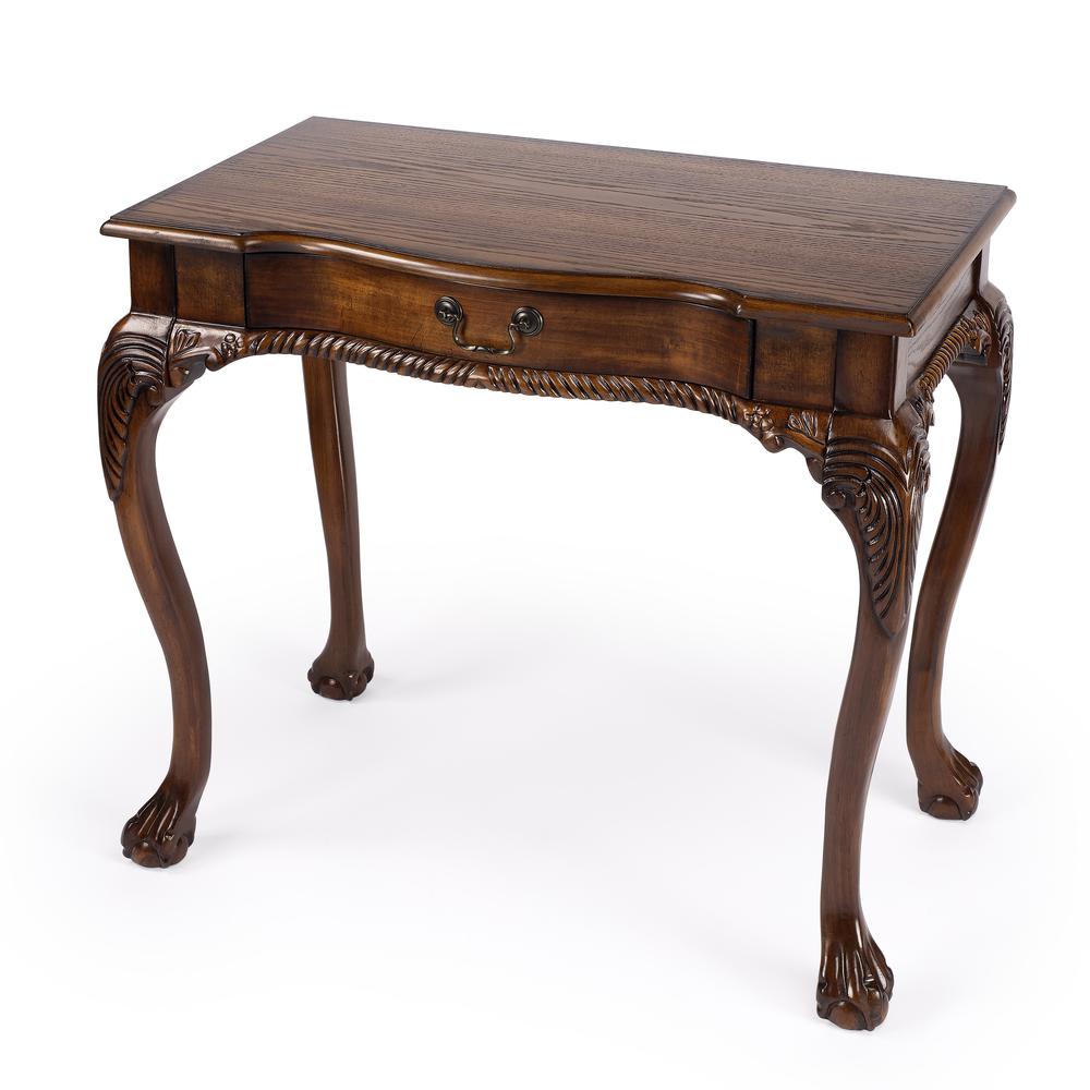 Dupree Writing Desk, Medium Brown. Picture 1