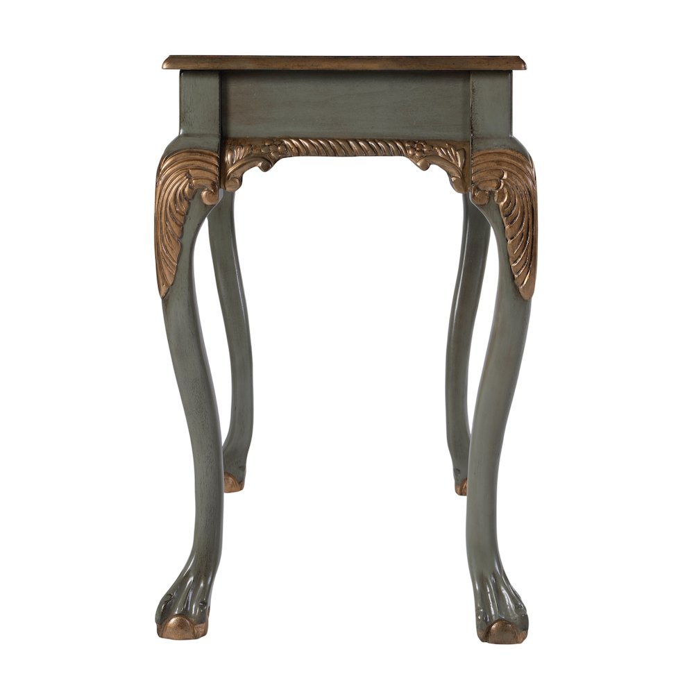 Dupree 35 in. W Wood 1 Drawer Traditional Writing Desk, Pastel Green. Picture 6